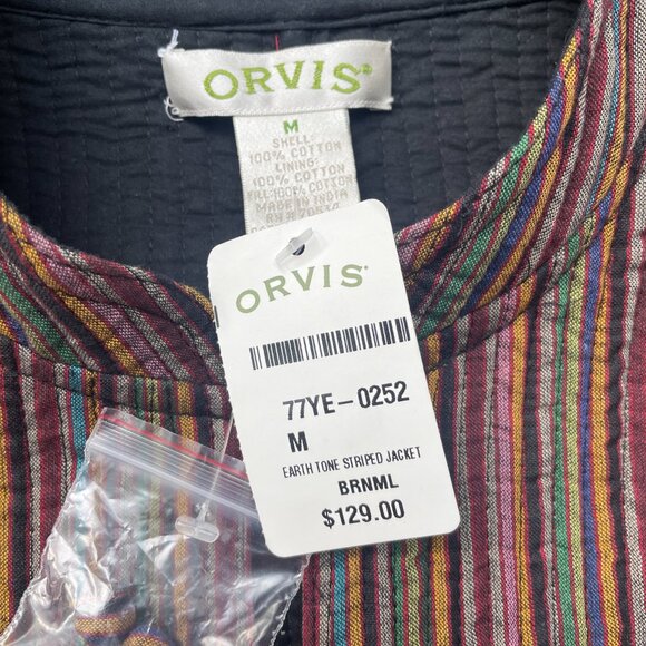 Brand New Orvis Multicolor Earth Tone Striped Jacket - Picture 7 of 10